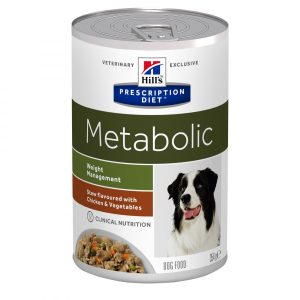 HILLS PD METABOLIC KONSERVI SUŅIEM AR VISTU/DĀRZEŅIEM 354g
