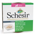 SCHESIR Puppy Chicken Fillets with Aloe in Jelly, 150g - vistas fileja un alveja želejā kucēniem