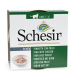 SCHESIR Cat Tuna with Chicken fillet, 85g - tuncis un vistas fileja želejā