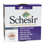 SCHESIR Cat Tuna with Beef Fillets, 85g - tuncis un liellopa fileja želejā