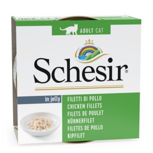 Schesir Cat Chicken Fillets, 85g - vistas fileja želejā