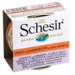 SCHESIR Cat Chicken Fillets with Shrimps Sauce, 70g - vistas fileja un garneles mērcē, bez graudiem